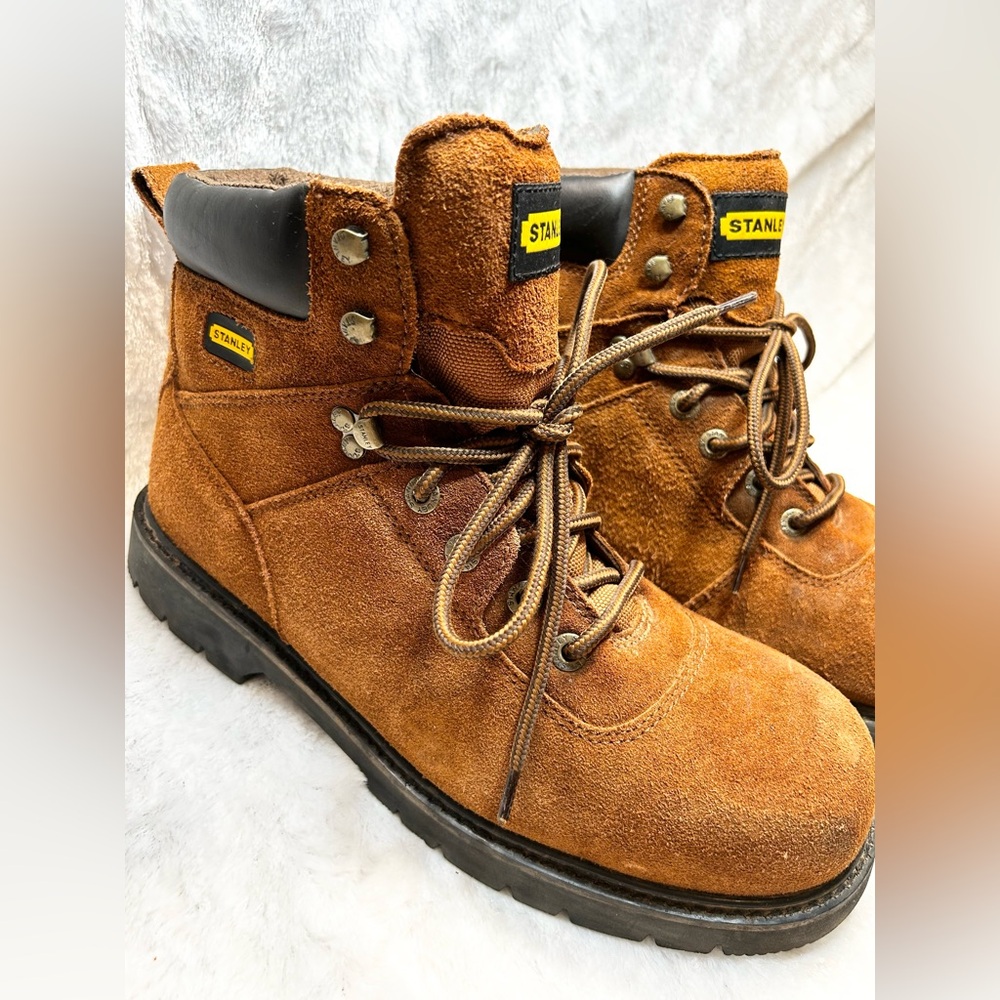 MENS 12W Stanley Brown Suede Oil/Skid Resistant  Work Boots Outdoor Construction - Picture 2 of 11